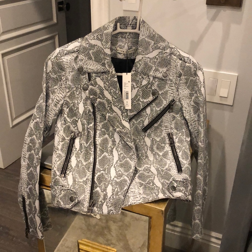 NWT Alice & Olivia leather jacket.